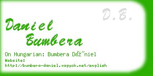 daniel bumbera business card